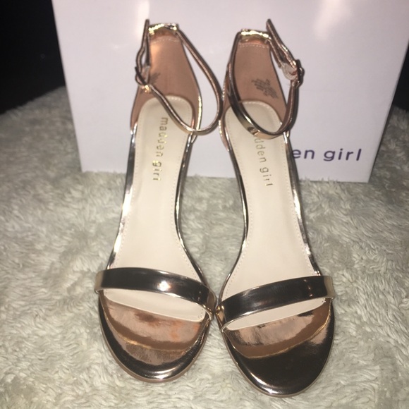 Madden Girl Rose Gold Heels - Picture 2 of 7